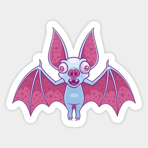 Albino Vampire Bat Sticker by fizzgig